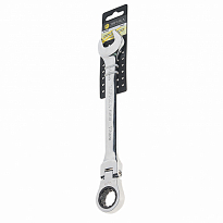 Ключ комбинированый ER-61019H трещоточный шарнирный 19мм (на держателе) ЭВРИКА